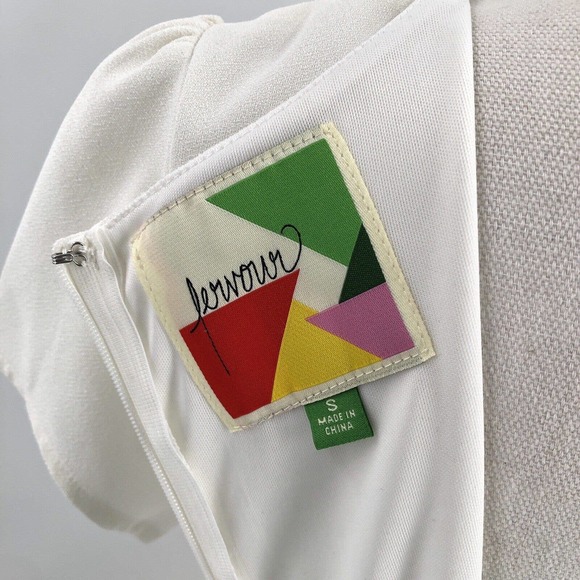 Fervour for ModCloth Womens Size Small Fit & Flare Daisy Eyelet Waistband Dress - Picture 8 of 9